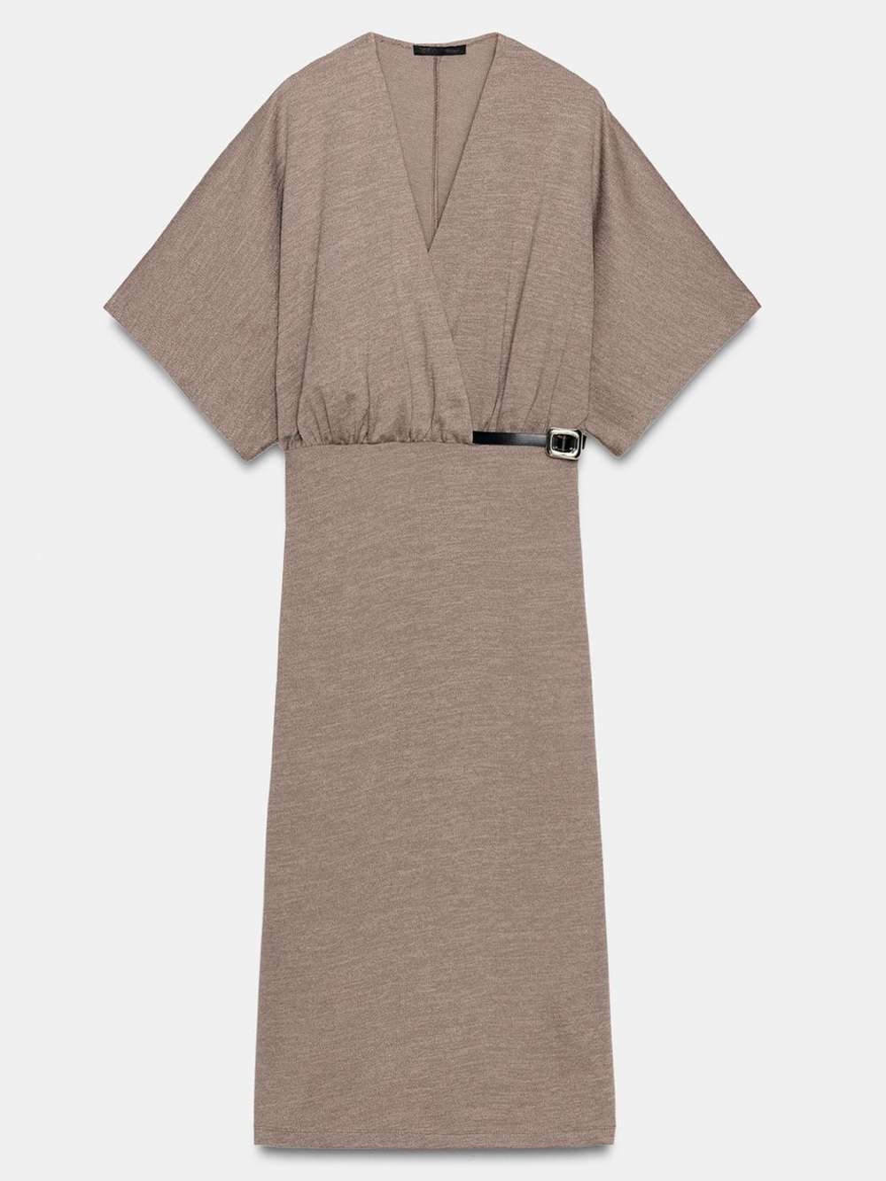 ZARA belted pique dress